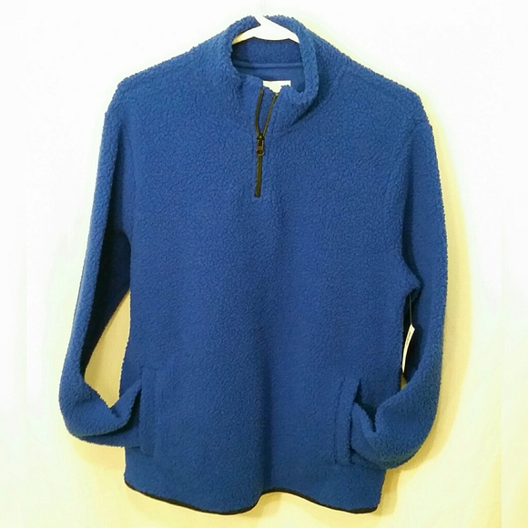 Old Navy Blue FLEECE PULLOVER Mens Size M, NWT - Picture 1 of 8